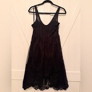 Free People Black Lace Dress